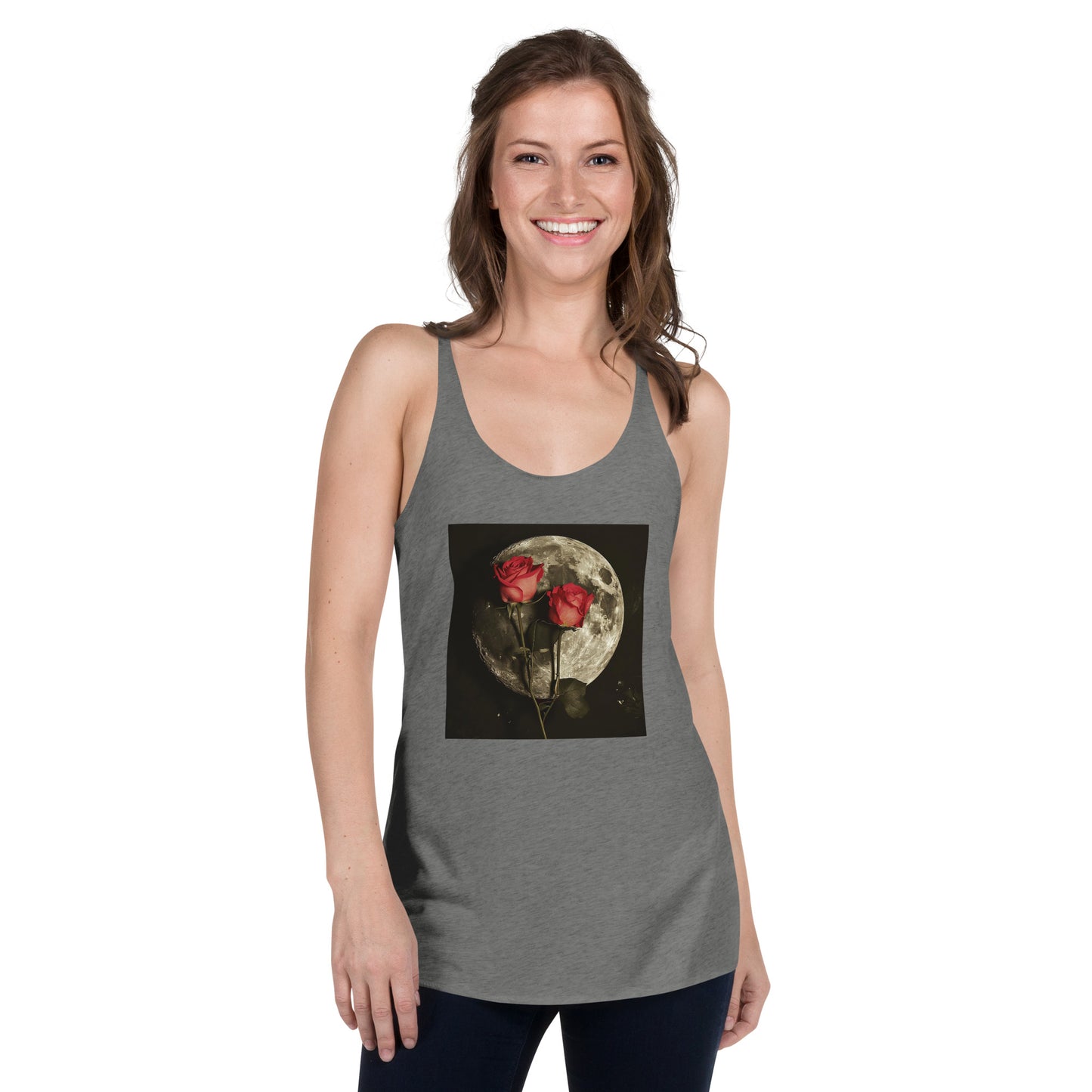 Roses on the Moon Women's Racerback Tank