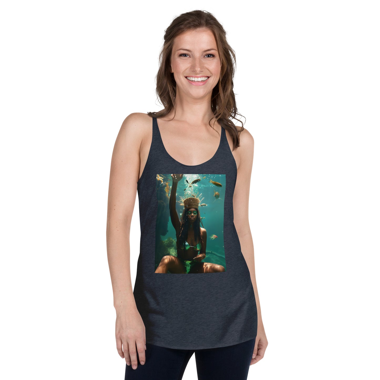 Seductive Caribbean Mermaid Women's Racerback Tank