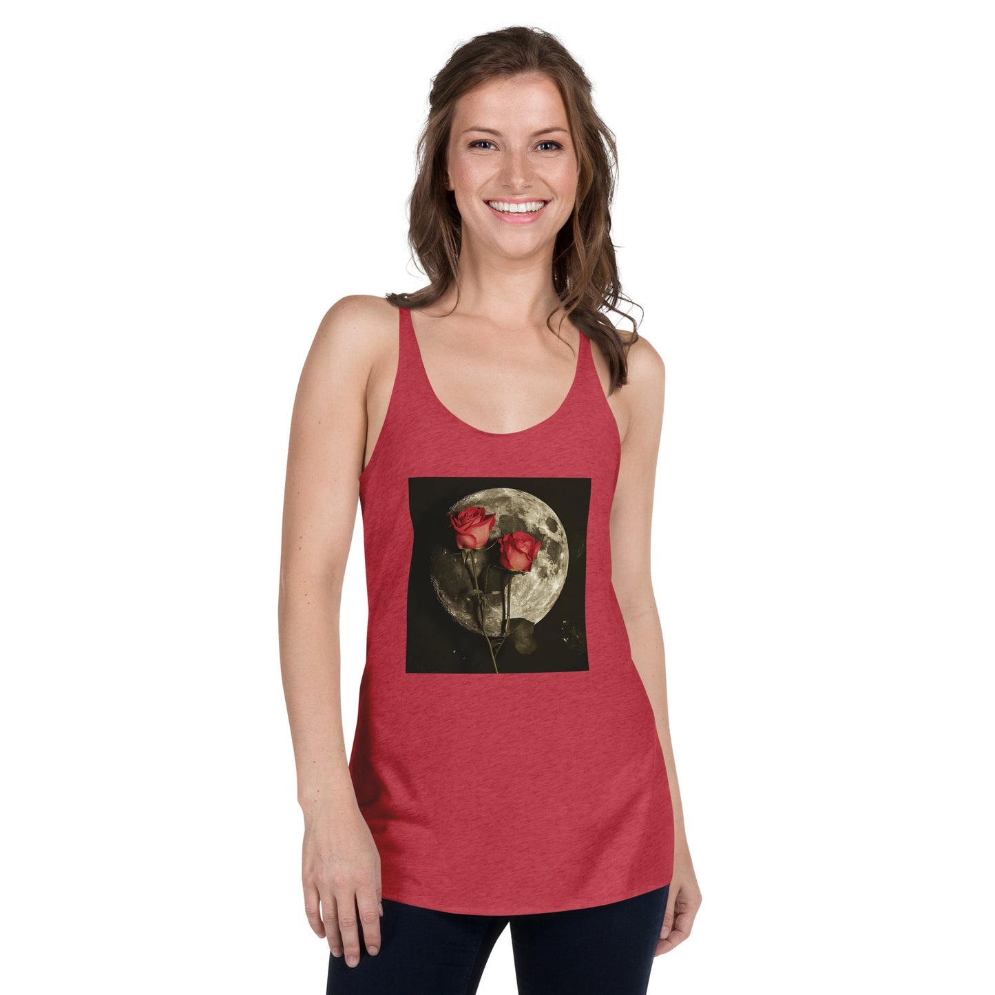 Roses on the Moon Women's Racerback Tank