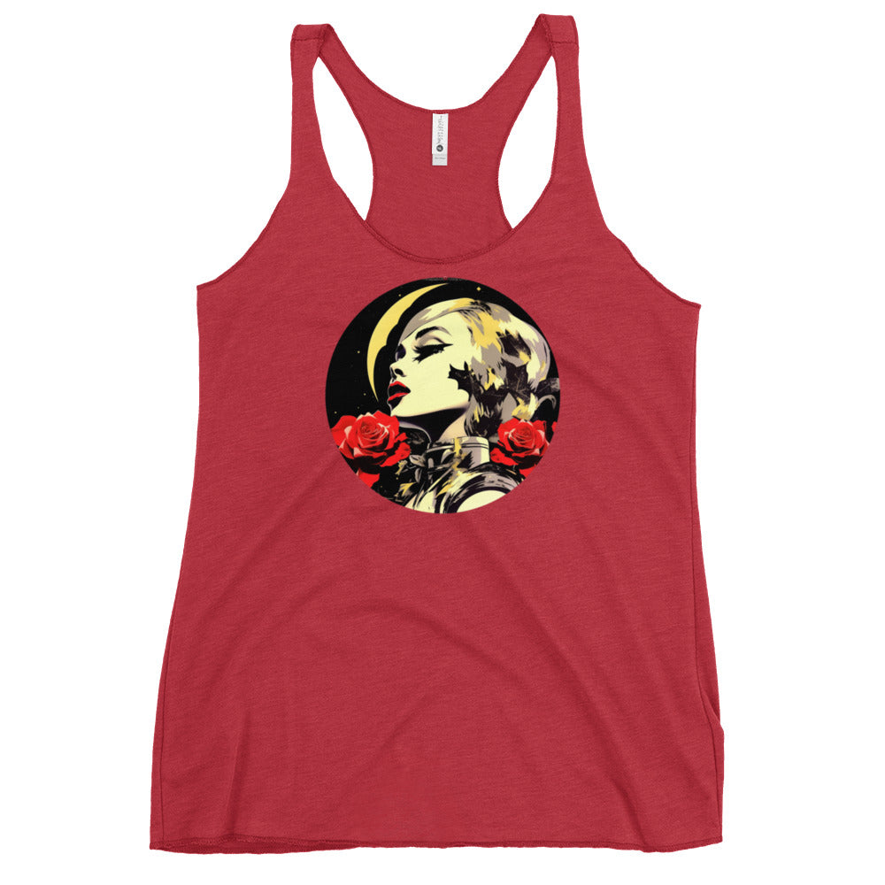 Roses on the Moon Women's Racerback Tank