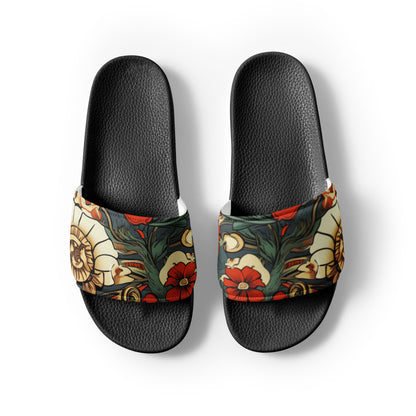 Red Flower Women's Slides