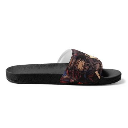 Blue Gray Anime Women's Slides