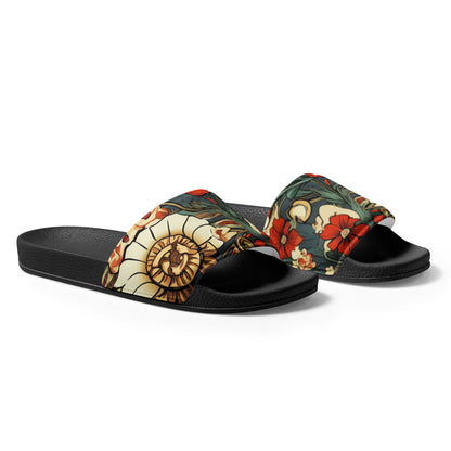 Red Flower Women's Slides