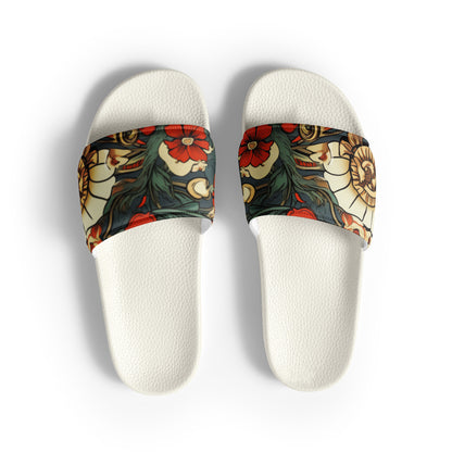 Red Flower Women's Slides