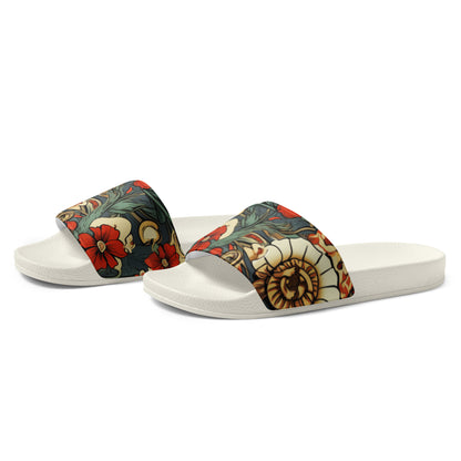 Red Flower Women's Slides