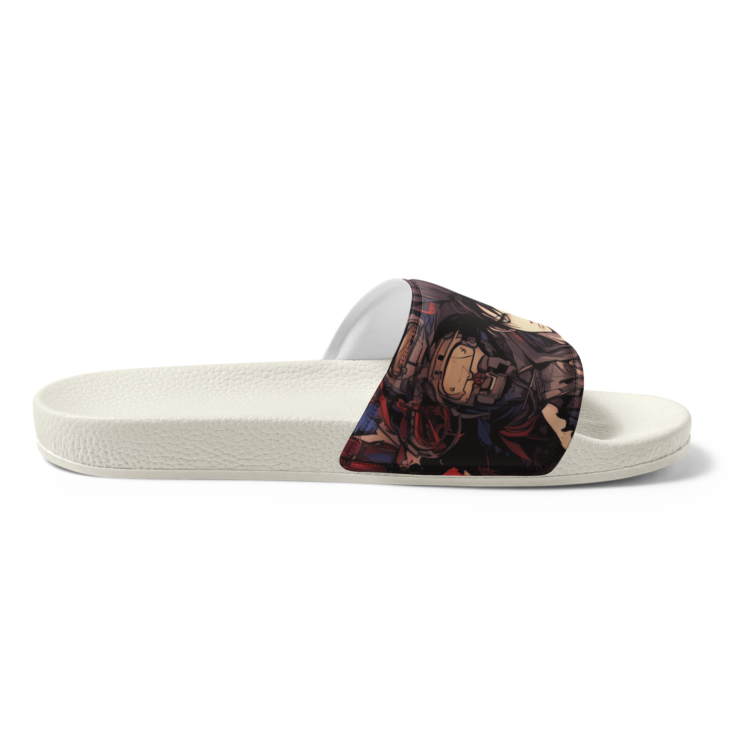 Blue Gray Anime Women's Slides