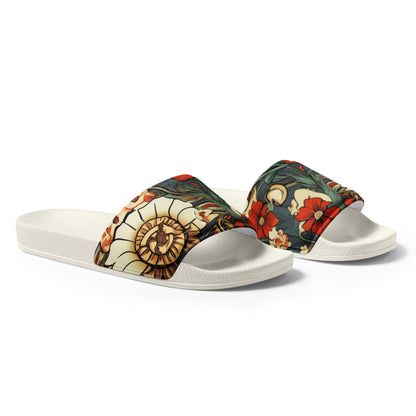 Red Flower Women's Slides